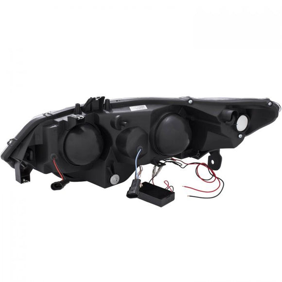 ANZO 2006-2011 Honda Civic Projector Headlights w/ Halo Black (CCFL)