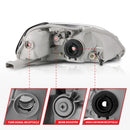 ANZO 1996-1998 Honda Civic Crystal Headlights Black-2
