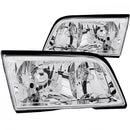 ANZO 1994-2000 Mercedes Benz C Class W202 Crystal Headlights Chrome-1