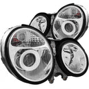 ANZO 1999-2002 Mercedes Benz E Class W210 Projector Headlights Chrome-1