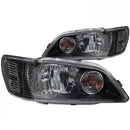 ANZO 2002-2003 Mitsubishi Lancer Crystal Headlights Black-1