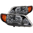 ANZO 2001-2003 Mazda Protege Crystal Headlights Black-1