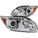 ANZO 2005-2010 Scion Tc Projector Headlights w/ Halo Chrome (CCFL)-1