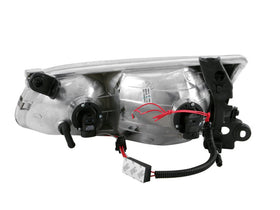 ANZO 2000-2001 Toyota Camry Crystal Headlights w/ Halo Black - 0