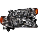ANZO 2000-2001 Toyota Camry Crystal Headlights w/ Halo Chrome-1