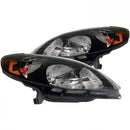 ANZO 2003-2008 Toyota Matrix Crystal Headlights Black-1