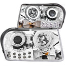 ANZO 2005-2010 Chrysler 300 Projector Headlights w/ Halo Chrome-1