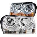 ANZO 2005-2010 Chrysler 300 Crystal Headlights w/ Halo Chrome (CCFL)-1