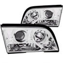 ANZO 1994-2000 Mercedes Benz C Class W202 Projector Headlights Chrome-1