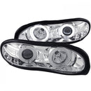 ANZO 1998-2002 Chevrolet Camaro Projector Headlights w/ Halo Chrome-1