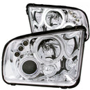 ANZO 2005-2009 Ford Mustang Projector Headlights w/ Halo Chrome-1