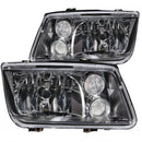 ANZO 1999-2005 Volkswagen Jetta Crystal Headlights Black w/o Bulbs-1
