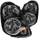 ANZO 2003-2004 Infiniti G35 Crystal Headlights Black-1