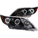 ANZO 2007-2009 Toyota Camry Projector Headlights w/ Halo Black-1