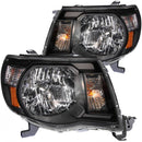 ANZO 2005-2011 Toyota Tacoma Crystal Headlights Black-1