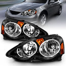 ANZO 2002-2004 Acura Rsx Crystal Headlights Black-1
