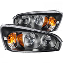 ANZO 2004-2007 Chevrolet Malibu Crystal Headlights Black-1