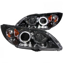 ANZO 2004-2008 Mazda 3 Projector Headlights w/ Halo Black (CCFL)-1