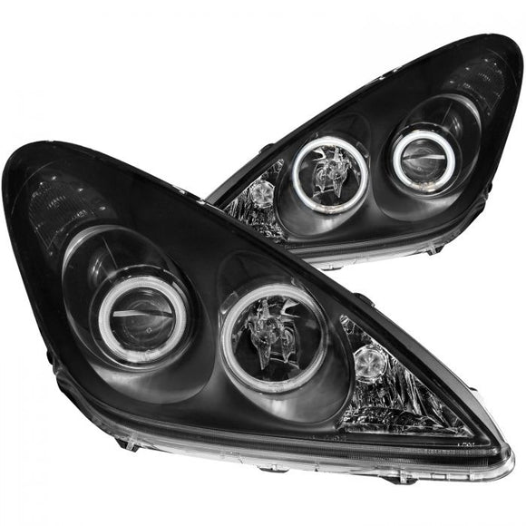 ANZO 2002-2003 Lexus Es300 Projector Headlights w/ Halo Black