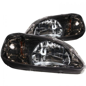 ANZO 1999-2000 Honda Civic Crystal Headlights Gun-Metal Gray