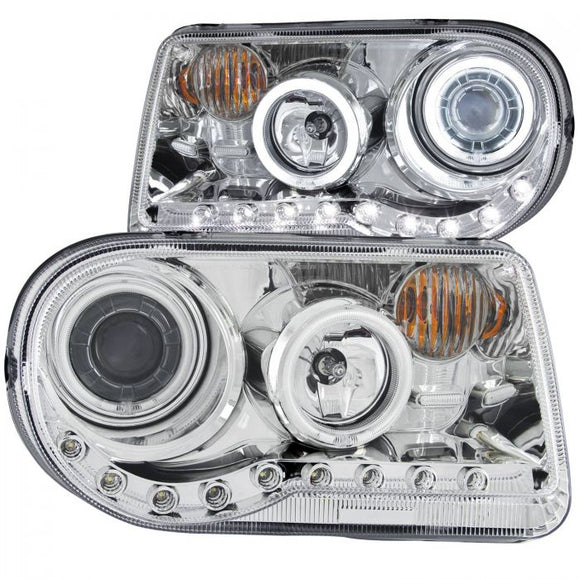 ANZO 2005-2010 Chrysler 300C Projector Headlights w/ Halo Chrome (CCFL) G2