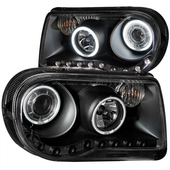 ANZO 2005-2010 Chrysler 300C Projector Headlights w/ Halo Black (CCFL) G2