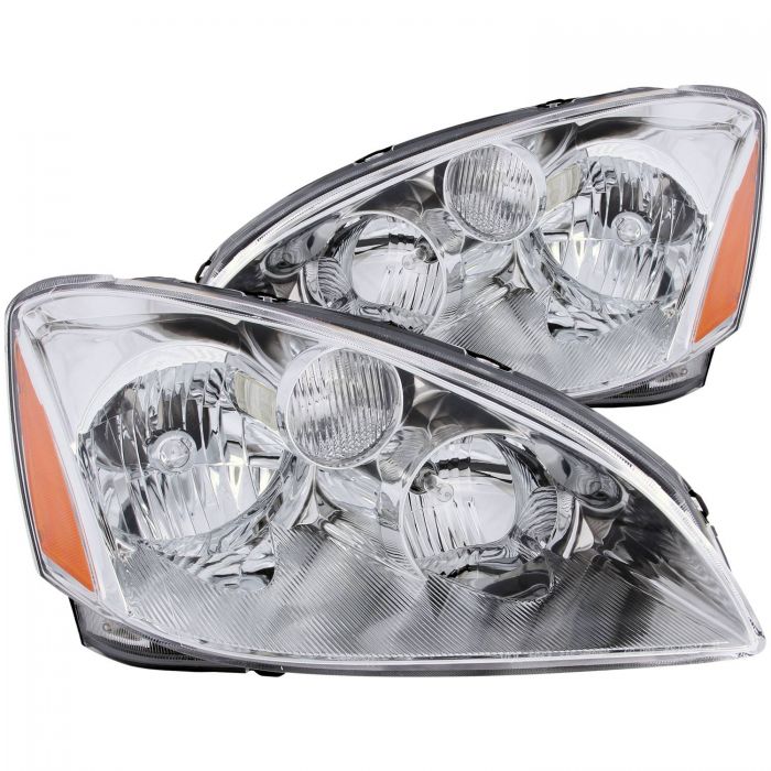 ANZO 2002-2004 Nissan Altima Crystal Headlights Chrome