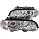 ANZO 2000-2003 BMW 3 Series E46 Projector Headlights w/ Halo Chrome-1