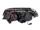 ANZO 2000-2003 BMW 3 Series E46 Projector Headlights w/ Halo Black-2