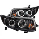 ANZO 2008-2010 Scion Xb Projector Headlights w/ Halo Black-1