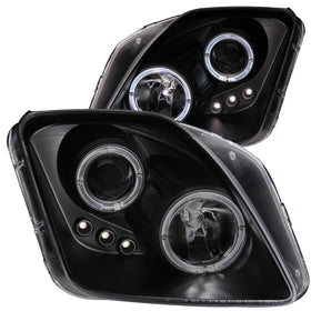 ANZO 1997-2001 Honda Prelude Projector Headlights w/ Halo Black w/ LED