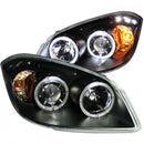 ANZO 2005-2010 Chevrolet Cobalt Projector Headlights w/ Halo Black w/ LED-1