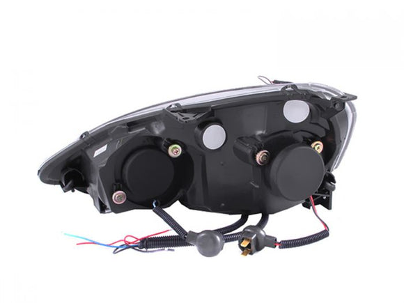 ANZO 2002-2004 Acura Rsx Projector Headlights w/ Halo Black