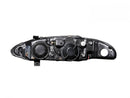 ANZO 1997-1999 Mitsubishi Eclipse Projector Headlights w/ Halo Black G2-2