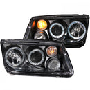 ANZO 1999-2005 Volkswagen Jetta Projector Headlights w/ Halo Black (CCFL)-1