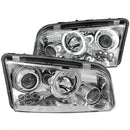ANZO 2006-2010 Dodge Charger Projector Headlights w/ Halo Chrome-1