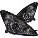 ANZO 2000-2005 Toyota Celica Projector Headlights w/ Halo Black-1