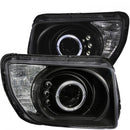ANZO 2003-2006 Honda Element Projector Headlights w/ Halo Black-1
