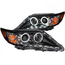 ANZO 2010-2011 Toyota Camry Projector Headlights w/ Halo Black (CCFL)-1