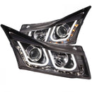 ANZO 2011-2015 Chevrolet Cruze Projector Headlights w/ U-Bar Black-1