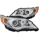 ANZO 2012-2013 Toyota Camry Projector Headlights w/ Halo Chrome-1