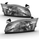 ANZO 1997-1999 Toyota Camry Crystal Headlight Chrome Amber(OE)-2
