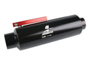 Aeromotive In-Line AN-12 Filter w/Shutoff Valve 100 Micron SS Element - Black Anodize Finish-1