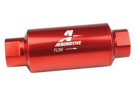 Aeromotive In-Line Filter - AN-10 size - 40 Micron SS Element - Red Anodize Finish