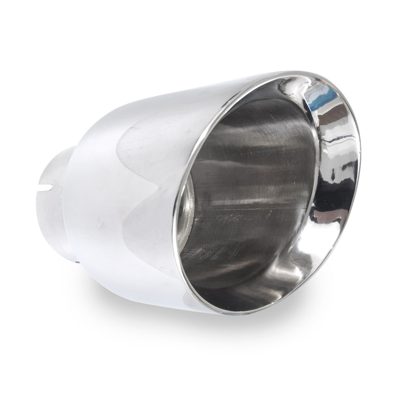 Stainless Works Conical Double Wall Slash Cut Exhaust Tip - 5in Body 3in Inlet