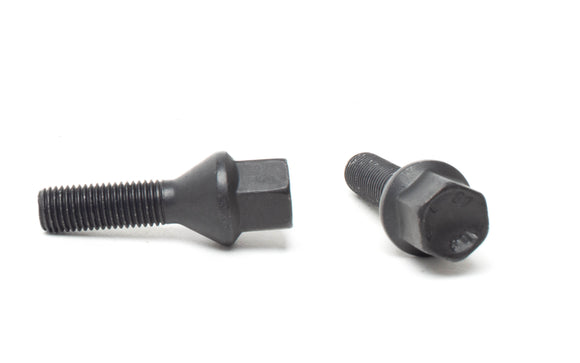 H&R Wheel Bolt Thread Type 12 X 1.5 Length 30mm Tapered 60 Deg 17mm Head - Black