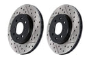 Front Stoptech Cross Drilled & Slotted Rotors - Set Of 2 Rotors (345x30mm) Audi S4/A5/S5/A6/A7/Q5/Q7 | Porsche Macan-1
