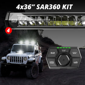 XK Glow SAR360 Light Bar Kit Emergency Search and Rescue Light System (4) 36In