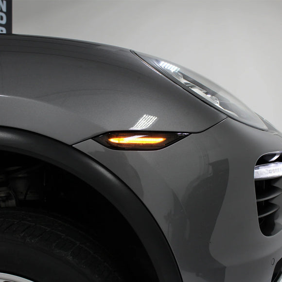 Flat 6 Motorsports - Clear or Smoked LED Side Markers (Cayenne 11-14)