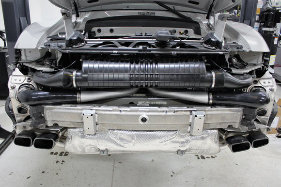 Flat 6 Motorsports - Silicone Charge Pipes for AWE/AMS Intercoolers to IPD Y-Pipe (991 Turbo)